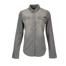 Load image into Gallery viewer, Calvin Klein Women&#39;s Denim Medium Wash L/S Shirt
